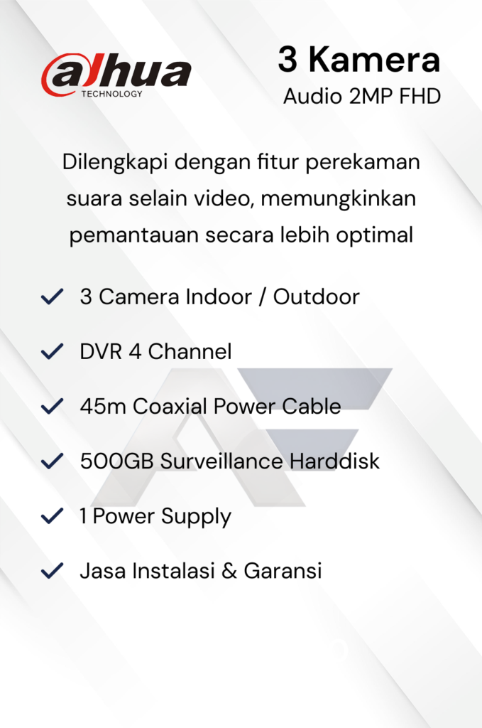 Paket CCTV Dahua Basic 2MP