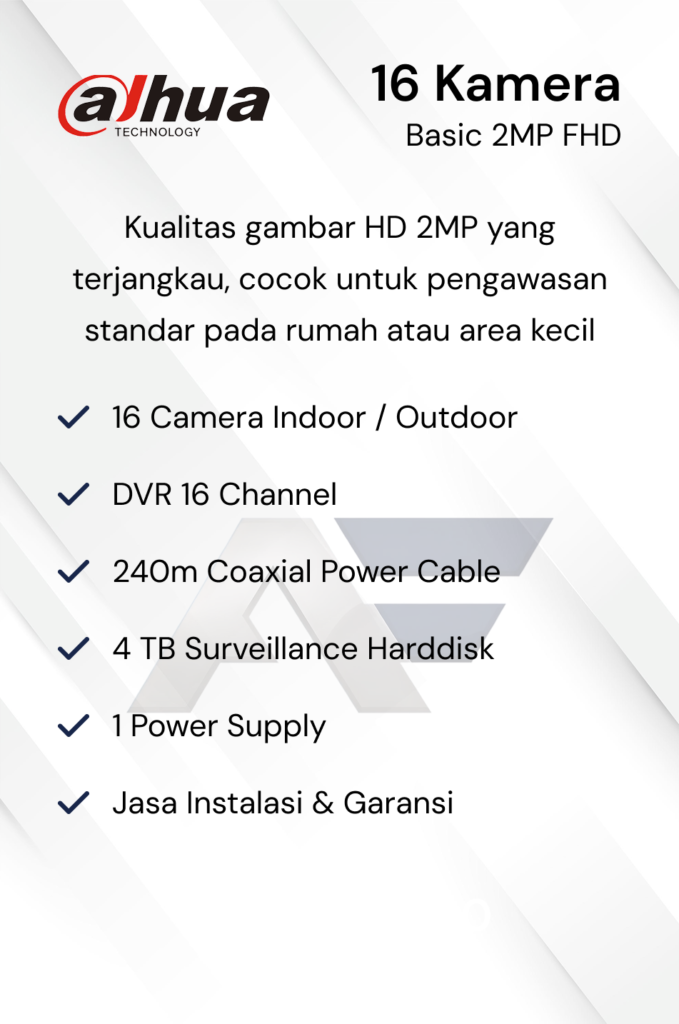 Paket CCTV Dahua Basic 2MP