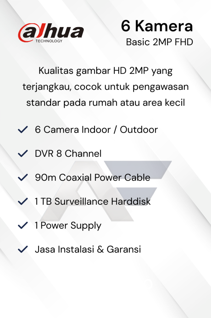 Paket CCTV Dahua Basic 2MP