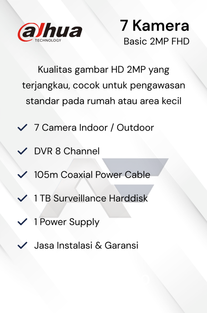 Paket CCTV Dahua Basic 2MP