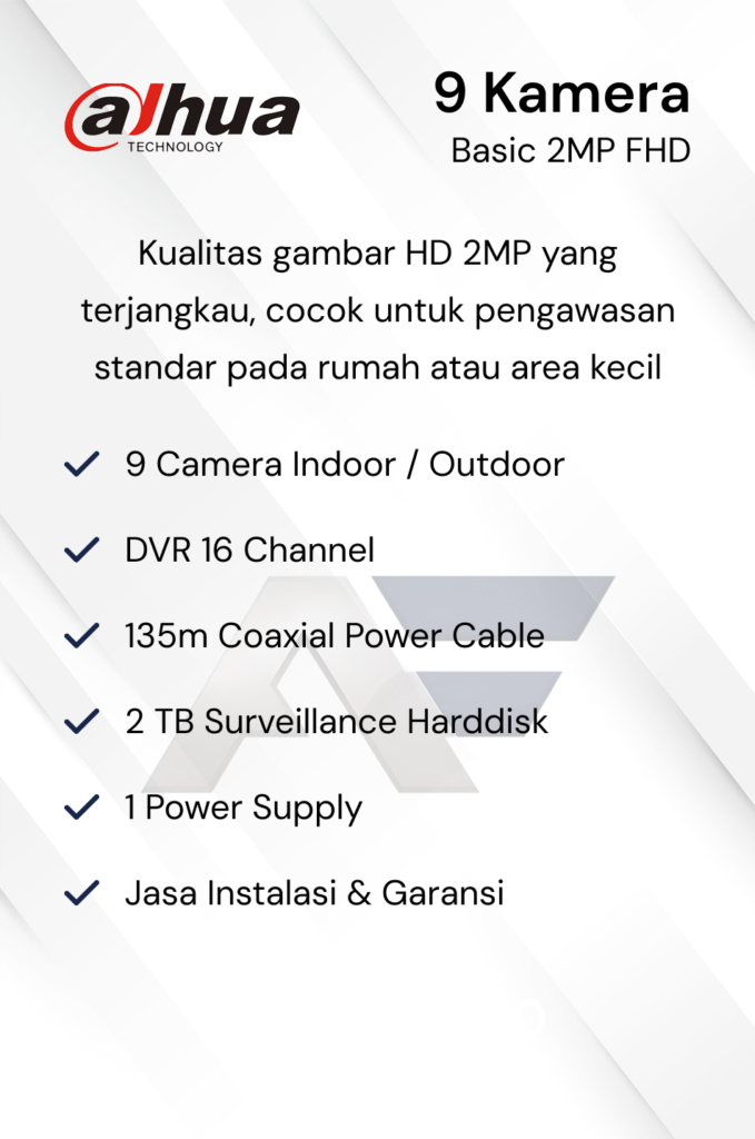 Paket CCTV Dahua Basic 2MP